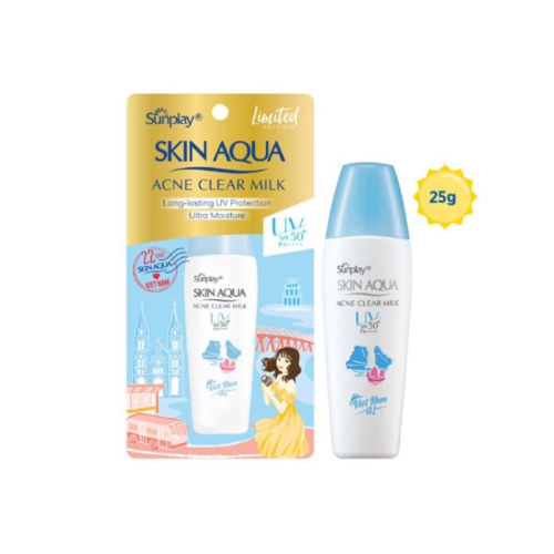 Kem Chống Nắng Sunplay Skin Aqua Acne Clear Milk Light Fell Oil Control (25g) 