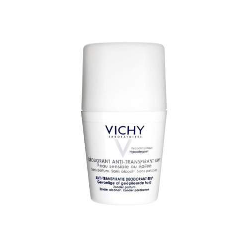 Lăn Khử Mùi Ngăn Mồ Hôi & Giữ Khô Thoáng Cho Da Nhạy Cảm Vichy Deodorant Anti-Transpirant Sensitive Skin 48H (50ml) 