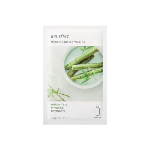 Mặt Nạ Chiết Xuất Từ Thanh Tre Non Innisfree My Real Squeeze Mask Bamboo (20ml)