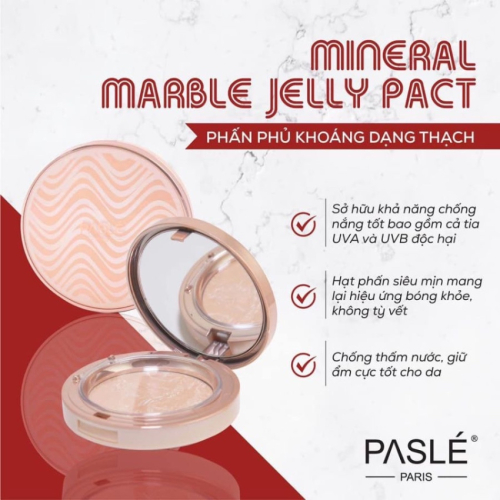Phấn Má Khoáng Dạng Thạch Paslé Mineral Marble Jelly Blusher Marble Pink No.2