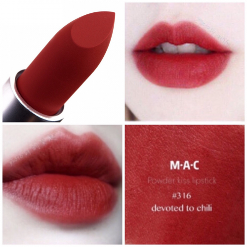Son Dưỡng Môi Mịn Lâu Trôi MAC Powder Kiss Lipstick - Devoted To Chili (3g) 