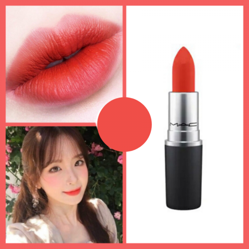 Son Lì MAC Powder Kiss Lipstick - Màu 303 Style Shocked: Đỏ Cam