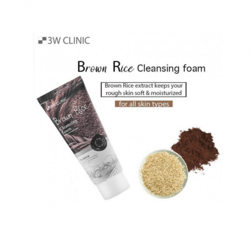 Sữa Rửa Mặt Chiết Xuất Từ Gạo 3W Clinic Brown Rice Foam Cleansing (100ml) 