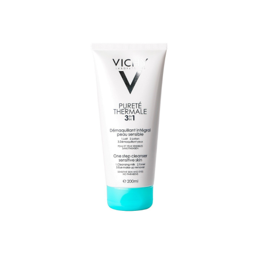 Sữa Rửa Mặt Tẩy Trang 03 Tác Động Vichy Pureté Thermale 3in1 One Step Cleanser Sensitive Skin (200ml)