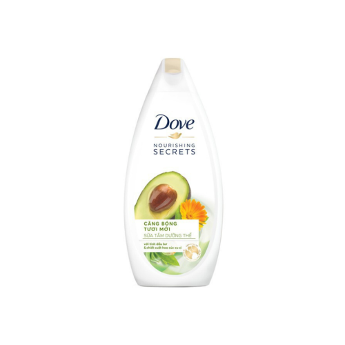 Sữa Tắm Căng Bóng Tươi Mới Dove - Từ Dầu Trái Bơ và Hoa Cúc (530g) 