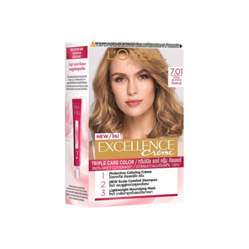 Kem Nhuộm Dưỡng Tóc L'Oréal Excellence Fashion Hair Color Cream - 7.01 Vàng Sáng (172ml) 